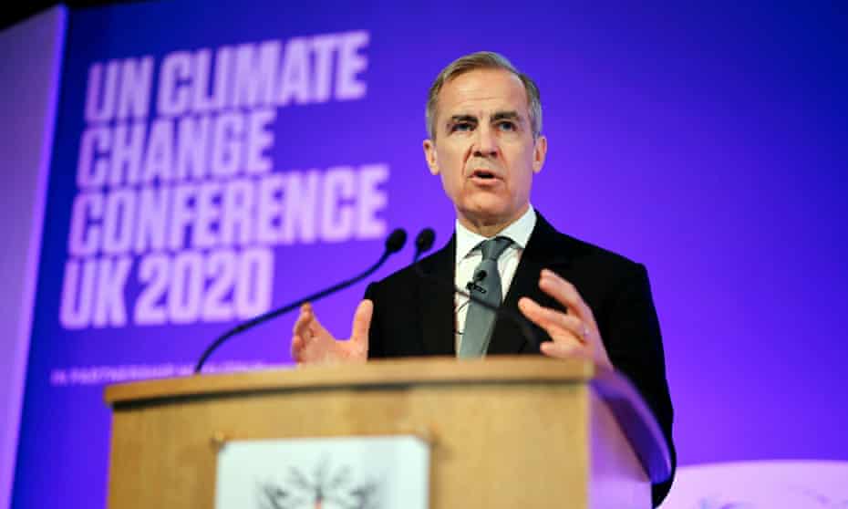 Mark Carney speaking at conference at Guildhall