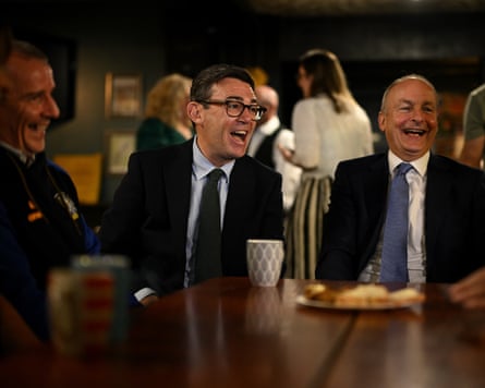 Andy Burnham chats to Ireland’s PM, Micheal Martin.