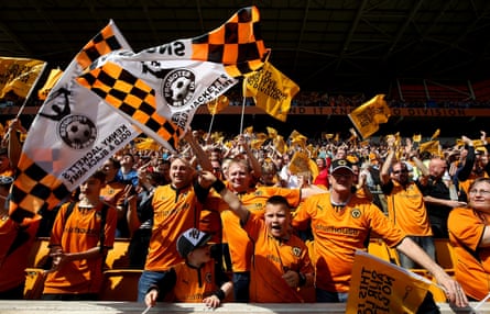 Wolves fans are in a good mood during their League One match against Carlisle United in May 2014.