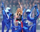 Kylie Minogue brings the party to AFL grand final with 20 minutes of dizzying, sparkling joy