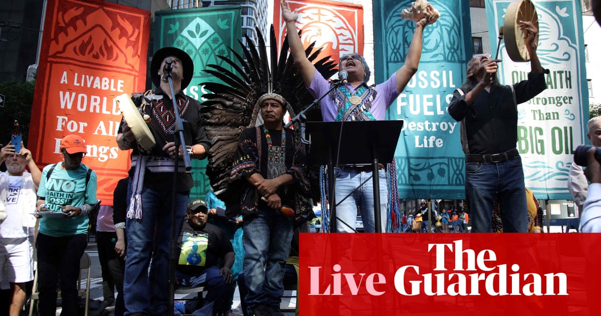 Thousands expected to attend New York City march calling for end to fossil fuels – live | Climate crisis | The Guardian
