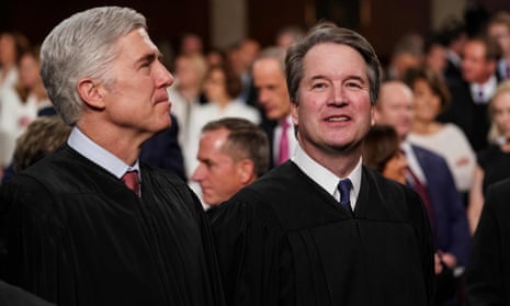 Supreme court judges Neil Gorsuch, left, and Brett Kavanaugh were both nominated by Donald Trump.