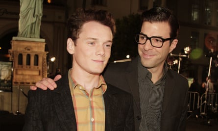 Quinto with Anton Yelchin, who died earlier this year and plays Chekov in Star Trek Beyond, 2008.