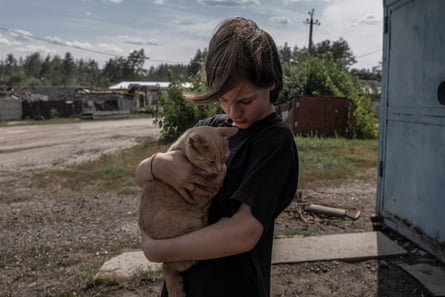 Evelyna with one of her cats