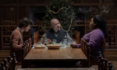 from left, Dominic Sessa,  Paul Giamatti and Da'Vine Joy Randolph in  The Holdovers.