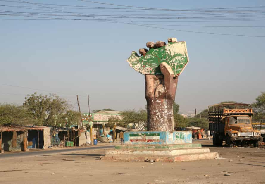 An independence monument in Hargeisa, Somaliland.