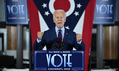 ‘It’s going to get really, really ugly’: the Democrats’ presidential candidate and former vice-president Joe Biden at an event in Cincinnati, Ohio, in October, 2020.