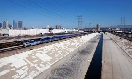 The LA river stretches for 51 miles through Los Angeles County.