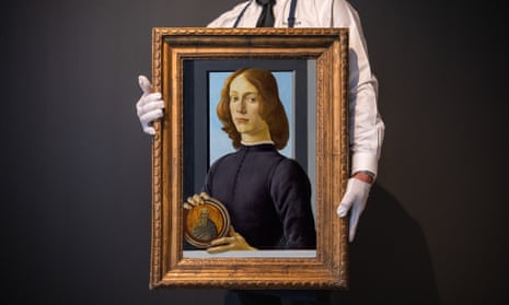 Young Man Holding a Roundel by Botticelli.