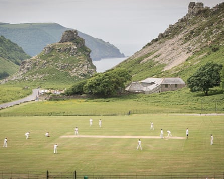 The annual friendly match between Cravens Cavaliers and Lynton and Lynmouth Cricket Club in North Devon.