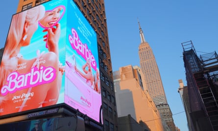 A Barbie movie poster in New York