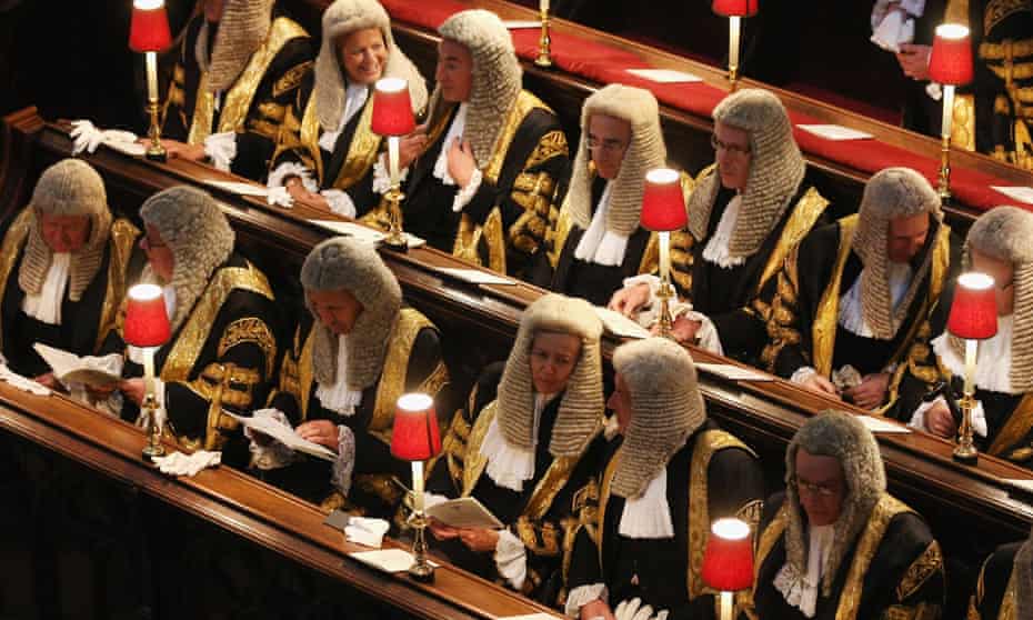 Judges attending an annual service at Westminster Abbey. Only 37% of people surveyed said they trusted the legal system’s professionals.