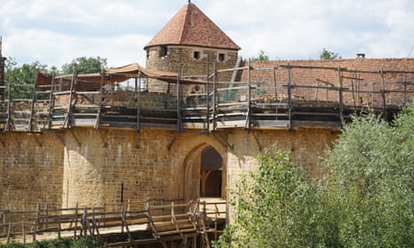 Guédelon Castle is being built using the old 13th-century methods.