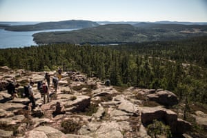 The High Coast is a world heritage site for its unique and scenic land and seascape and its distinctly red Nordingrå granite cliffs and rocks.