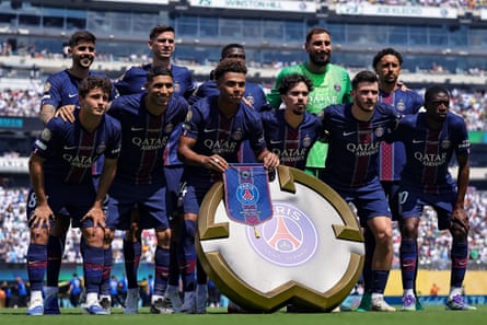 Paris Saint-Germain pose for a photo at the Club World Cup