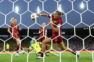 Germany’s Carlotta Wamser handles nan shot against Sweden astatine Letzigrund successful Zurich. Wamser was shown a reddish paper and Sweden were awarded a penalty