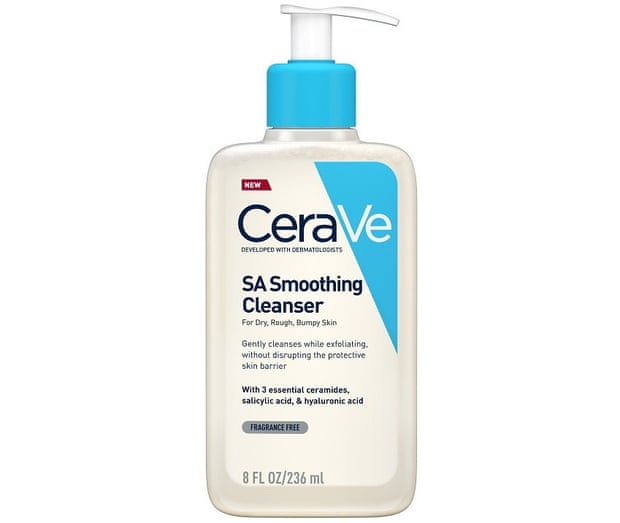 CeraVe SA Smoothing Cleanser for dry rough bumpy skin