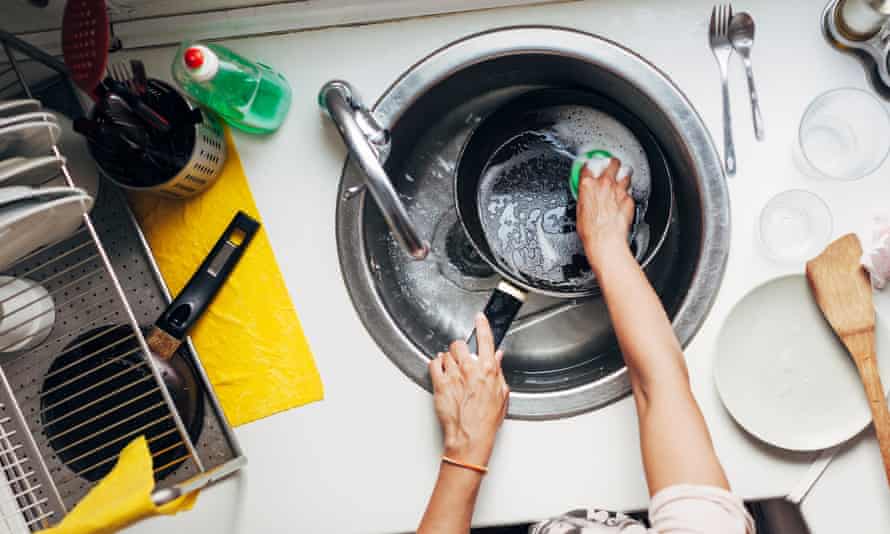 Woman Washing Dishes