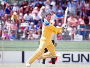 Dean Jones bats during an ODI in 1992.