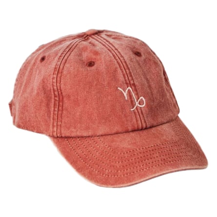 Personalised Zodiac Sign Cap in Rust, sold by Made Yours