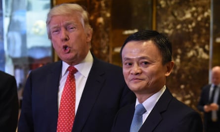 Jack Ma with Donald Trump in January 2017