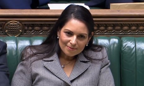 Home Secretary Priti Patel in the House of Commons.