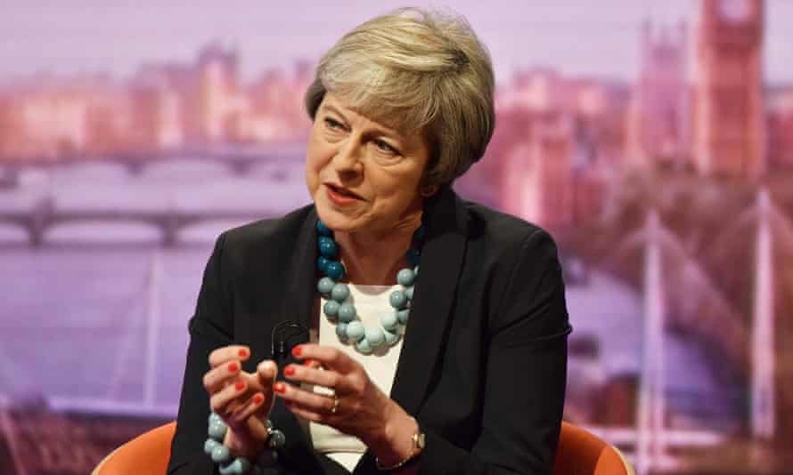 Theresa May was speaking on The Andrew Marr Show