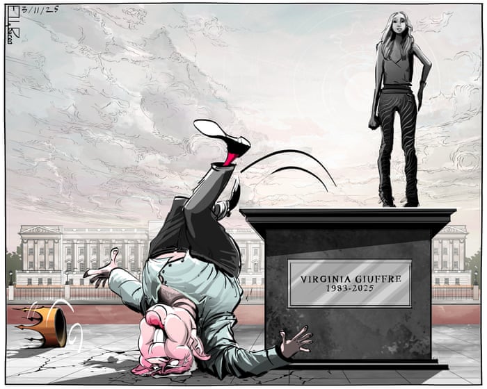 Ella Baron on Virginia Giuffre – cartoon