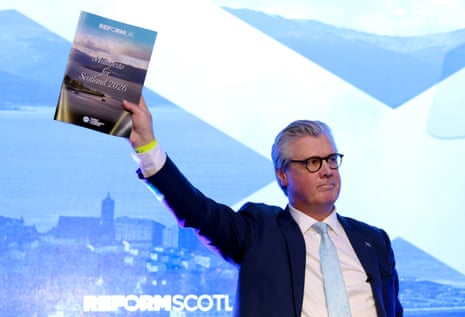 Malcolm Offord at the launch of Reform UK’s Scottish manifesto yesterday.