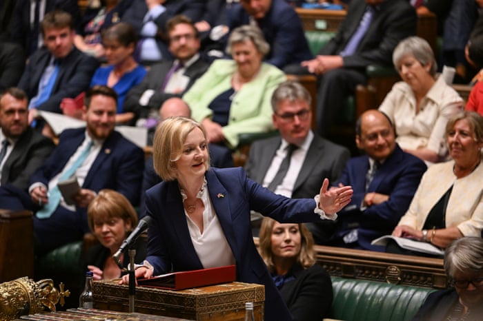 Liz Truss at PMQs.
