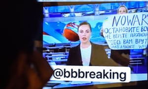 Marina Ovsyannikova broke on to a live news broadcast on Russian state television in protest against the Ukraine war,