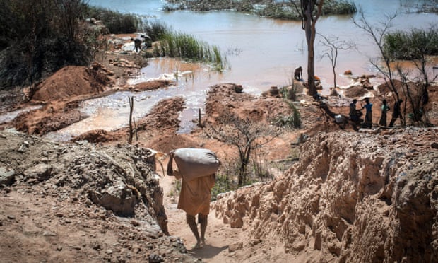 A cobalt mine between Lubumbashi and Kolwezi in the Democratic Republic of the Congo
