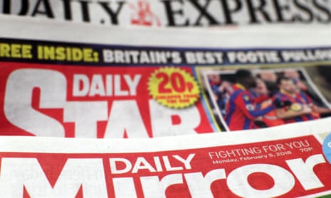 Daily Mirror, Daily Star and Daily Express