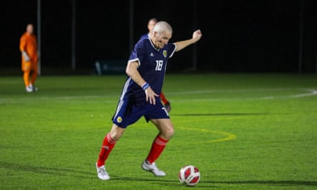 Colin Leslie in action for Scotland at the tournament.