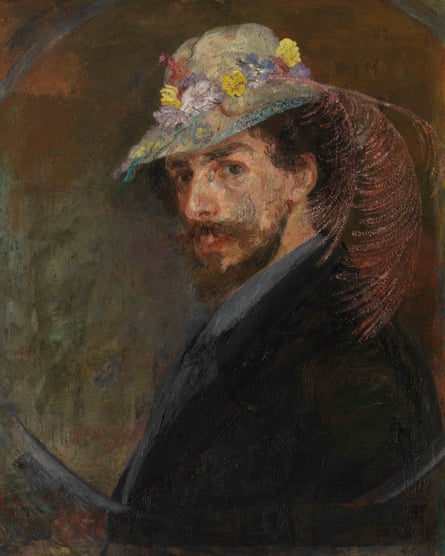 James Ensor’s Self-portrait with Flowered Hat (1883).