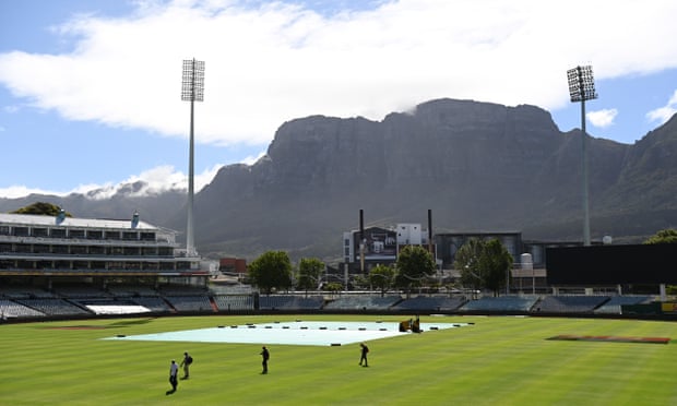 Staff leave Newlands Cricket after the announcement that the ODI series between South Africa and England had been called off.