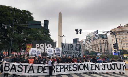 A march in Buenos Aires, Argentina, in June last year. Protesters demanded an end to the repression in Jujuy.
