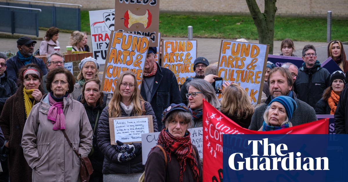 ‘This system is broken': protesters say Suffolk cuts encapsulate UK arts crisis