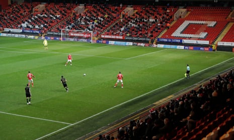 Fans returned to stadiums for the first time on Wednesday, including here at Charlton, but the financial challenges remain acute for clubs.
