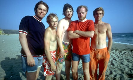 From left, Carl Wilson, Al Jardine, Brian Wilson, Mike Love and Dennis Wilson of the Beach Boys.