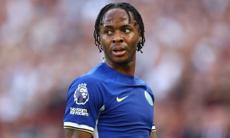 Raheem Sterling playing for Chelsea against West Ham at the weekend.