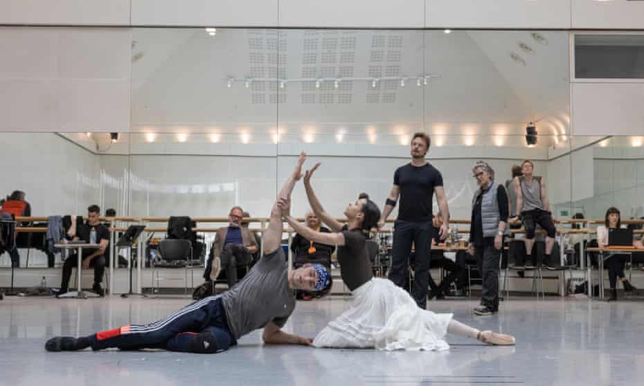 Matthew Ball and Francesca Hayward rehearse Like Water for Chocolate with Christopher Wheeldon.