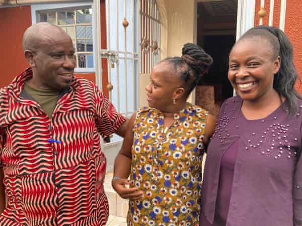 Rev Samson Maginga, Janet Robi (centre) and Catherine Tingo.