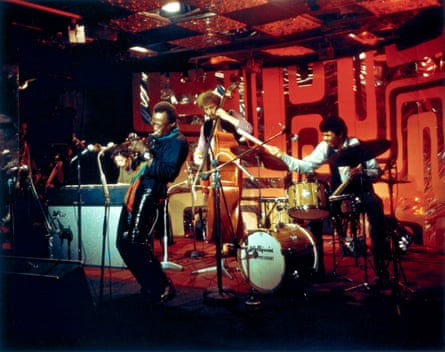 DeJohnette with Miles Davis, Chick Corea and Dave Holland.