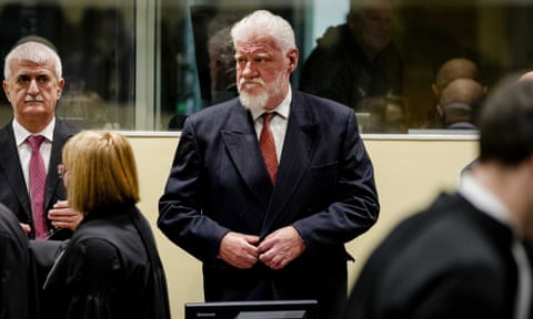Slobodan Praljak in court in The Hague