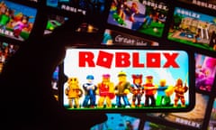 Smart phone illustrations in Brazil.<br>Mandatory Credit: Photo by Rafael Henrique/SOPA Images/REX/Shutterstock (12527046f) In this photo illustration the Roblox logo seen displayed on a smartphone. Smart phone illustrations in Brazil.