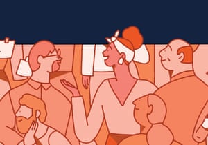 Illustration of workers chatting