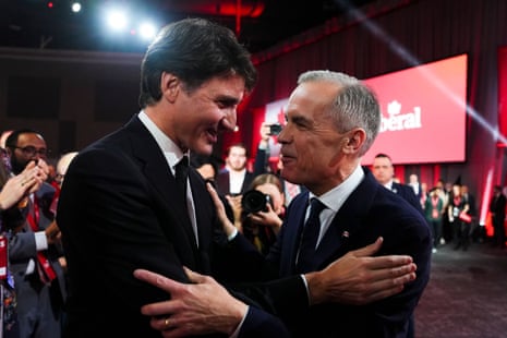 Canada's designated PM Mark Carney meets Trudeau as Trump threat looms | Canada | The Guardian