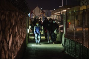 People enter the United States at the Paso Del Norte Port of Entry in downtown El Paso, Texas