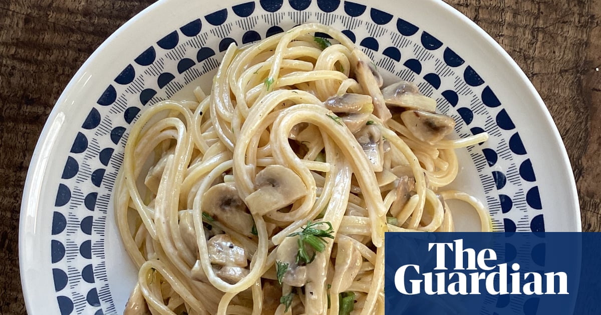 Rachel Roddy’s recipe for spaghetti with mushrooms, soft cheese and herbs | A kitchen in Rome